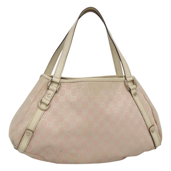 GUCCI GG Canvas Abbey Tote Bag Pink Gold - Picture 1 of 16